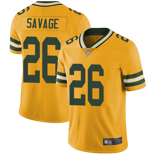 Green Bay Packers Limited Gold Men #26 Savage Darnell Jersey Nike NFL Rush Vapor Untouchable->women nfl jersey->Women Jersey